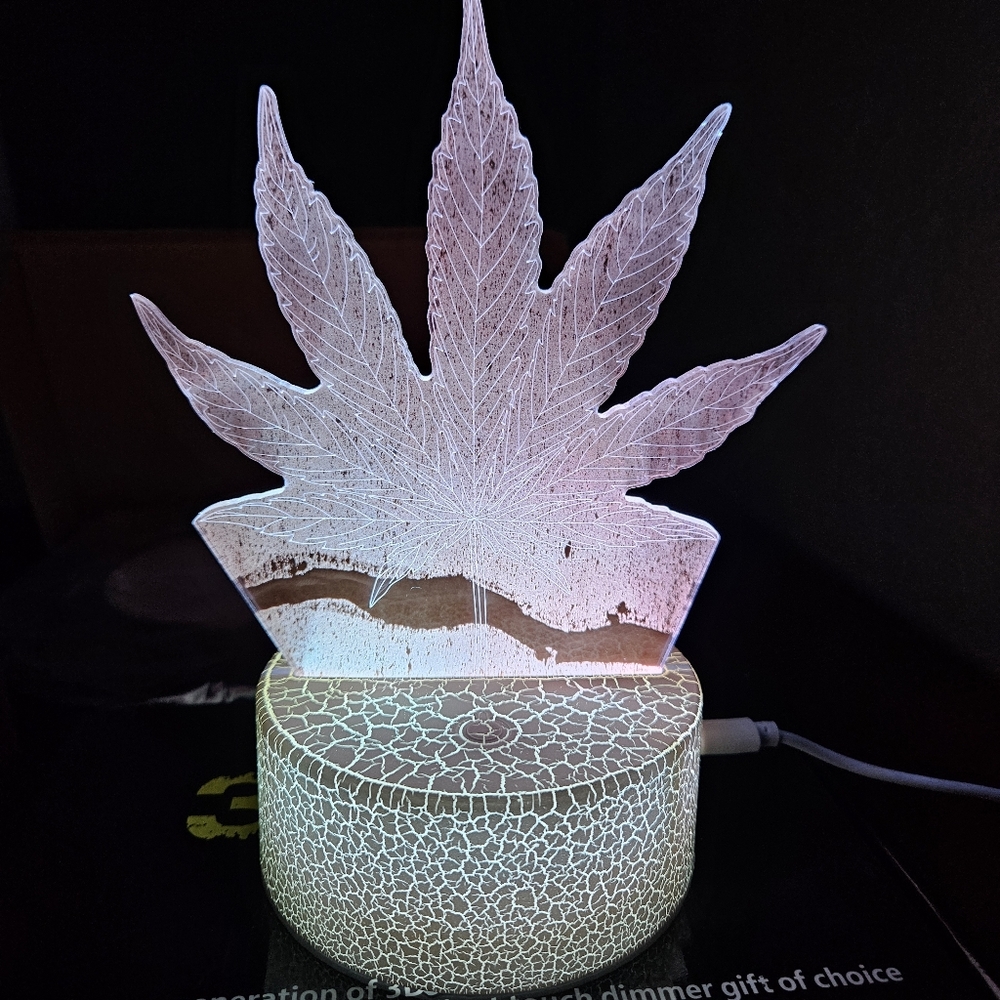 3D Leaf Design Night Light